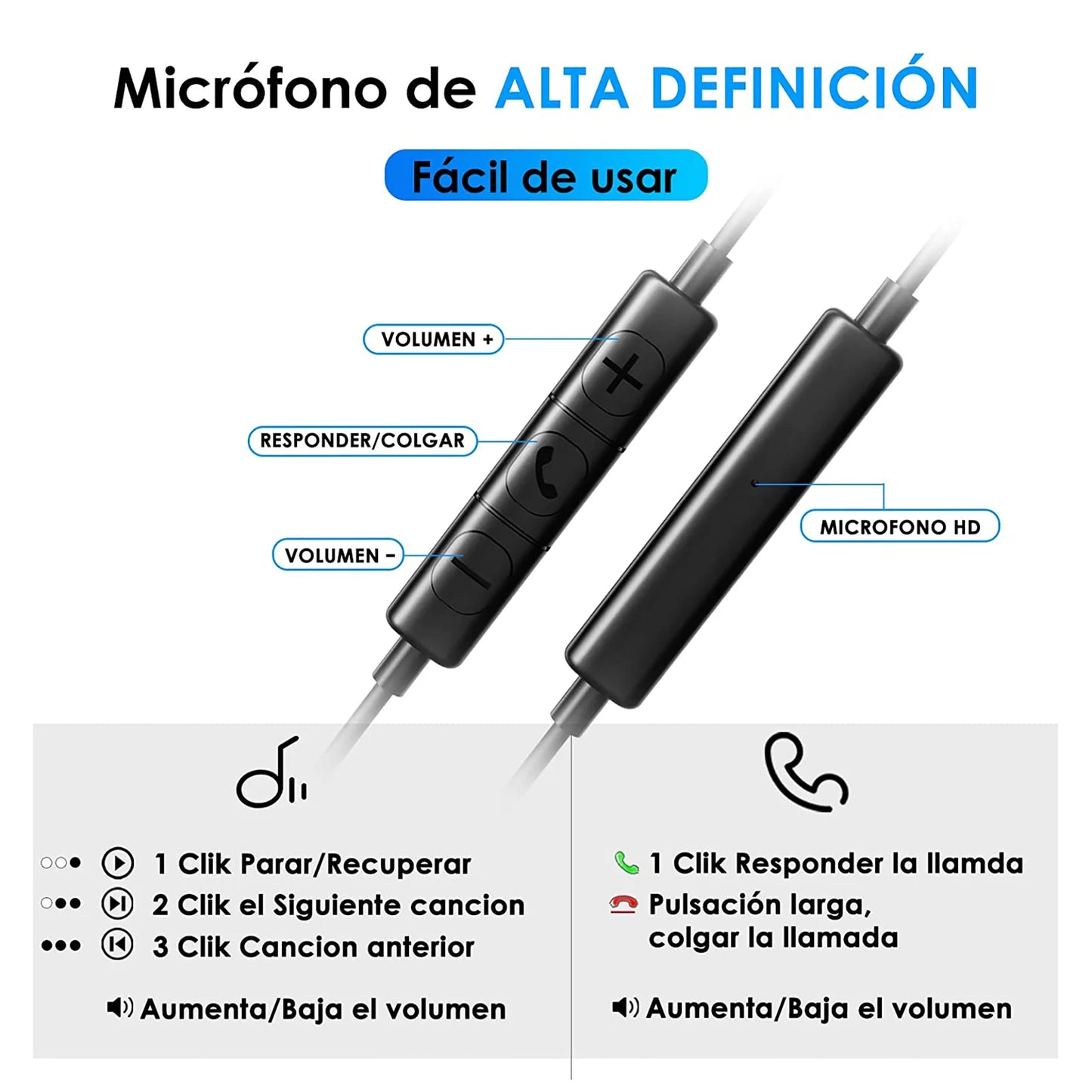 1Hora Audífonos Alámbricos 3.5mm