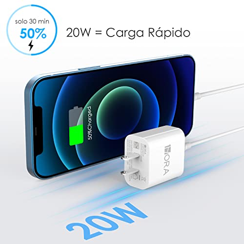 Cargador 20W 1Hora para iPhone