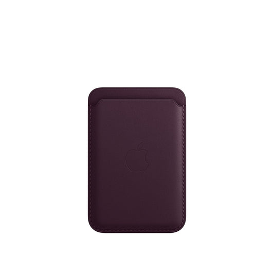 Cartera de piel con MagSafe para el iPhone - Color cereza oscuro